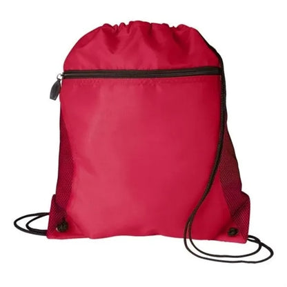 Mesh Pocket Drawstring Backpack 210D