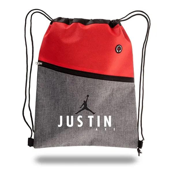 Two Tone Drawstring Cinch Bag 300D / 80 GSM