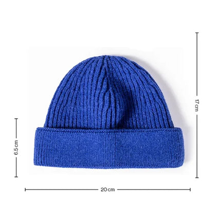 Customizable Ribbed Knit Beanie Hat