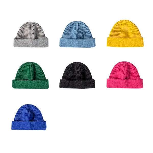 Customizable Ribbed Knit Beanie Hat