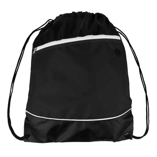 Modern Contrasting Drawstring Sports Backpack 210D