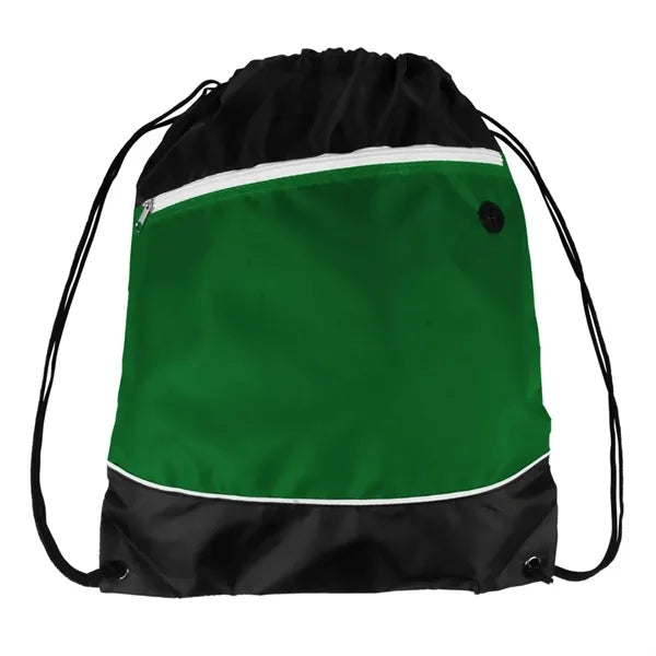 Modern Contrasting Drawstring Sports Backpack 210D