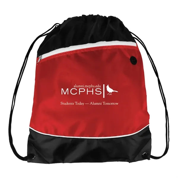 Modern Contrasting Drawstring Sports Backpack 210D