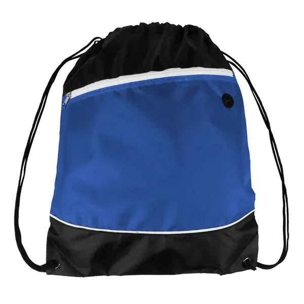 Modern Contrasting Drawstring Sports Backpack 210D