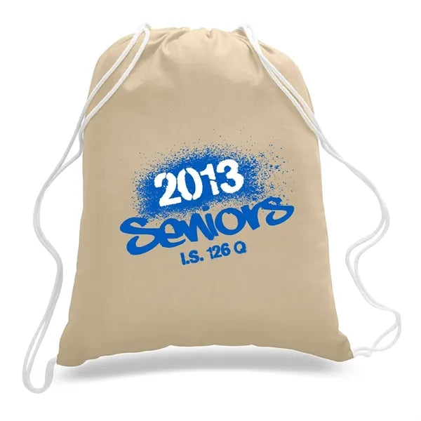 Economical Sport Cotton Drawstring Bag Cinch Pack 6 OZ