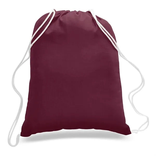 Economical Sport Cotton Drawstring Bag Cinch Pack 6 OZ