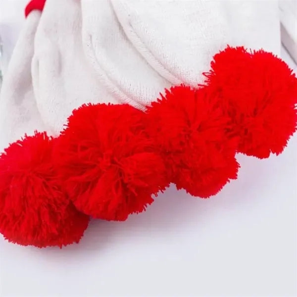Custom Pom-Pom Knit Beanie Hat