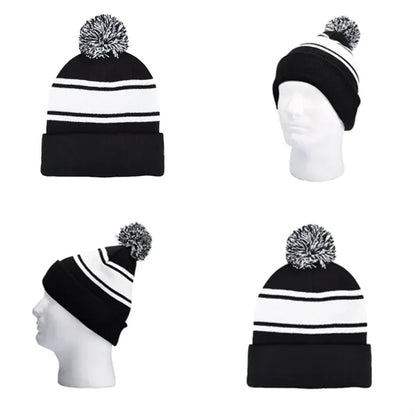 Custom Pom-Pom Knit Beanie Hat