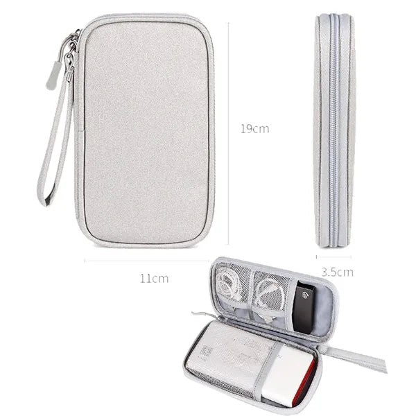 Tech Electronics Cord Cable Organizer Pouch Bag
