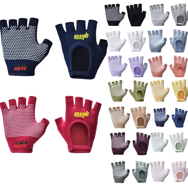 Nonslip Fivefinger Workout Gym Weightlifting Yoga Gloves