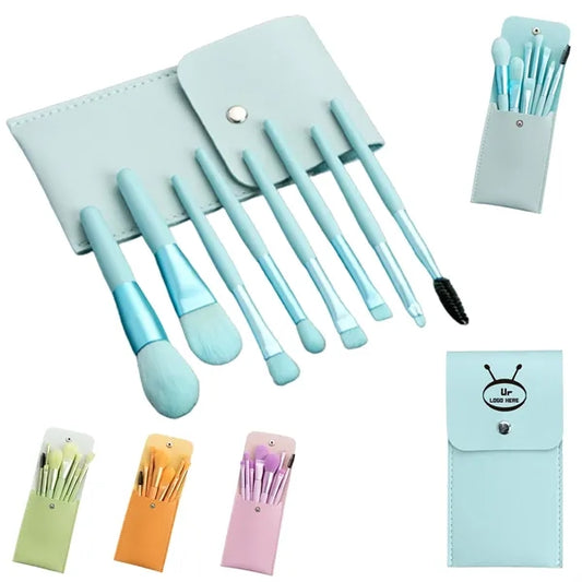 8 Pieces Makeup Brush Set W/ Rectangle Storage Case