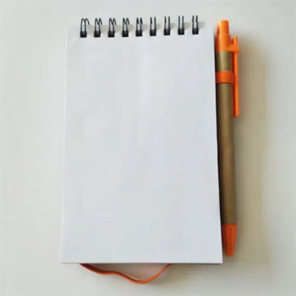 Eco Spiral Notepad with Pen and Elastic Closure
