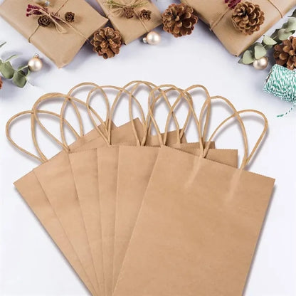 Kraft Paper Shopping Bags with Twisted Handles
