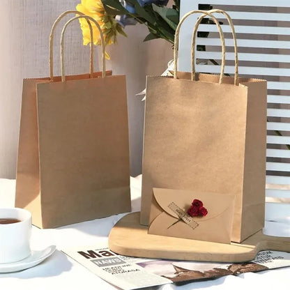 Kraft Paper Shopping Bags with Twisted Handles