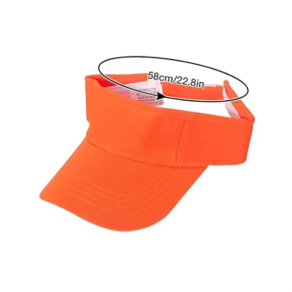Adjustable Sports Visor Hat w/ Wide Brim for Sun Protection