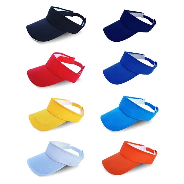 Adjustable Sports Visor Hat w/ Wide Brim for Sun Protection