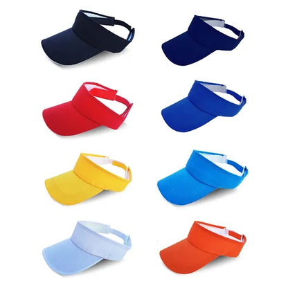 Adjustable Sports Visor Hat w/ Wide Brim for Sun Protection