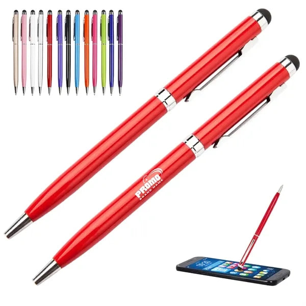 Metal Stylus Ballpoint Pen with Clip for Touchscreens
