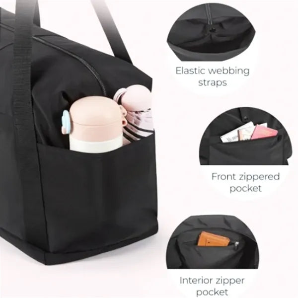 Foldable Travel Duffel Bag w/ Large Capacity & Front Pocket