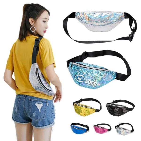 Colorful Sequins Personalized Waist Bag
