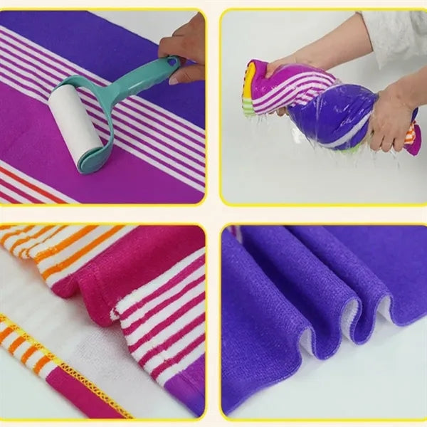 Rainbow Striped Beach Towel Blanket for Outdoor Use