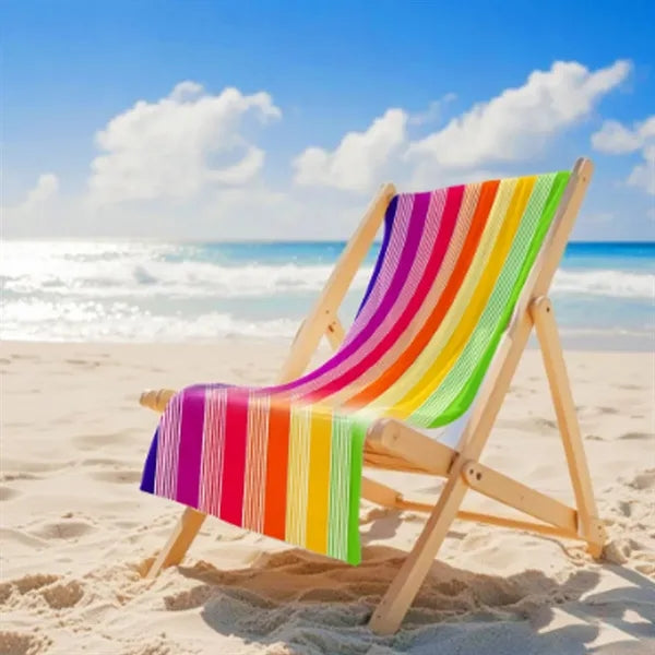 Rainbow Striped Beach Towel Blanket for Outdoor Use
