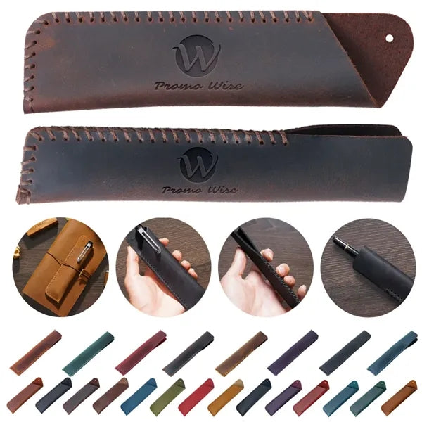 Genuine Leather Soft Lightweight Durable Minimalist Pen Case