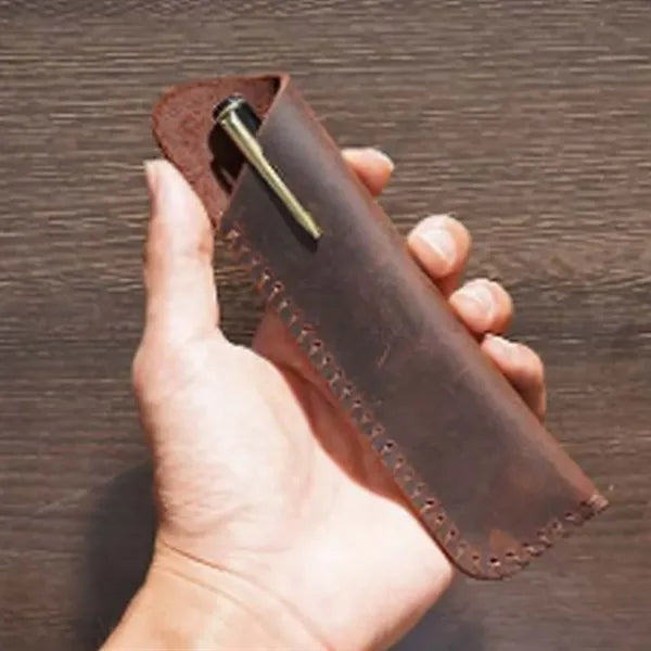 Genuine Leather Soft Lightweight Durable Minimalist Pen Case