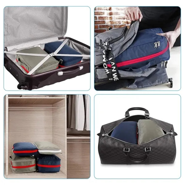 3-Piece Travel Packing Cubes Set with Zipper Closure