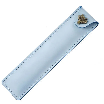 Genuine Leather Minimalist Slim Durable Single Flip Pen Case