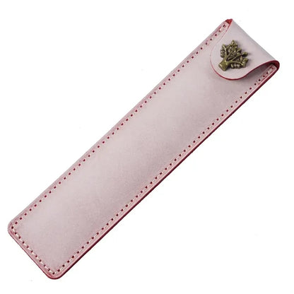 Genuine Leather Minimalist Slim Durable Single Flip Pen Case