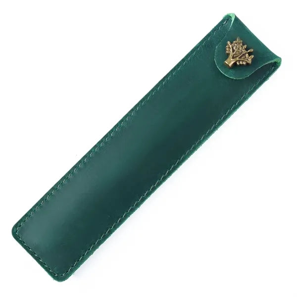 Genuine Leather Minimalist Slim Durable Single Flip Pen Case