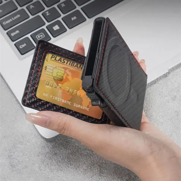 RFID Blocking Card Holder Wallet with Pop-Up Function