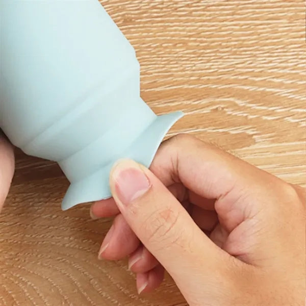 Pencil Shape Silicone Suction Cup Portable Spacious Pen Bag