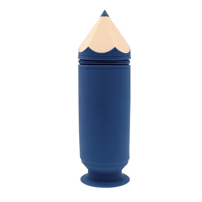Pencil Shape Silicone Suction Cup Portable Spacious Pen Bag