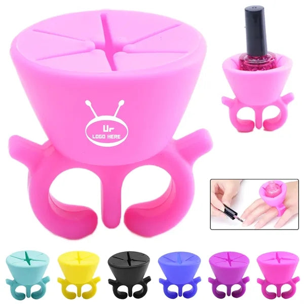 Silicone Nail Polish Wearable Holder Ring