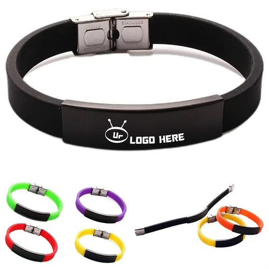 Men'S Personalized Silicone Bracelet