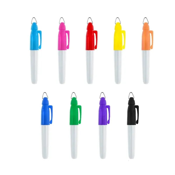 Multicolor Permanent Marker with Keychain Clip and Bullet Ti