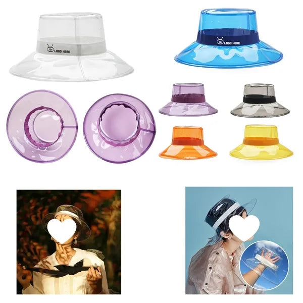Pvc Wide Brim Bucket Hat