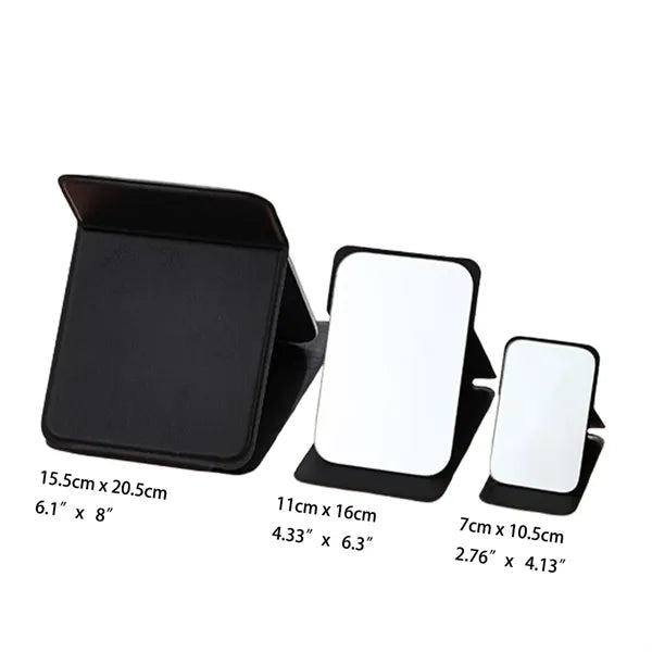PU Cover Portable Adjustable Folding Makeup Mirror