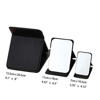 PU Cover Portable Adjustable Folding Makeup Mirror