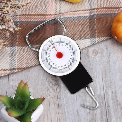 Portable Hanging Scale with Hook and Dial Display