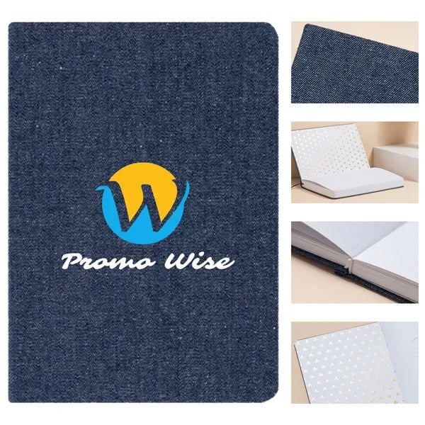 A5 Classic Thicken Denim Cover Dot-Grid Page Notebook