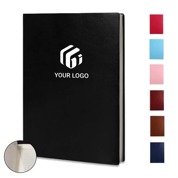 School office A5 customizable pu leather journal notebook