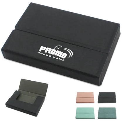 PU Leather Business Card Holder with Magnetic Closure