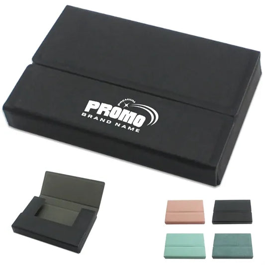 PU Leather Business Card Holder with Magnetic Closure