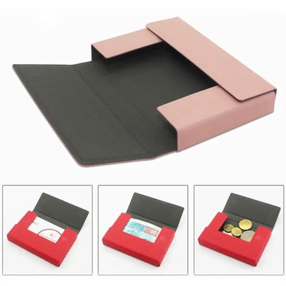PU Leather Business Card Holder with Magnetic Closure