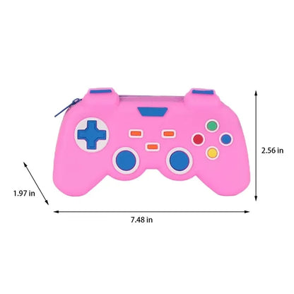 Game Controller Shaped Durable Spacious Silicone Pencil Case