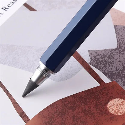 Dual-Tip No-Sharpening Replaceable Tip Hexagonal Metal Pen