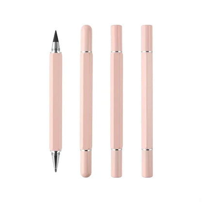 Dual-Tip No-Sharpening Replaceable Tip Hexagonal Metal Pen